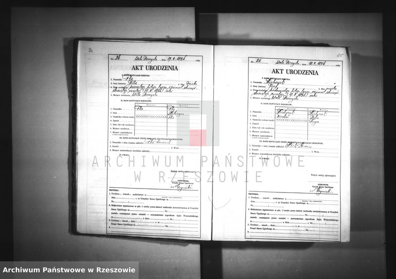 image.from.unit.number "Akta urodzeń (za lata 1894-1901, 1904-1916, 1918-1929) - Wola Zarczycka - odpis"