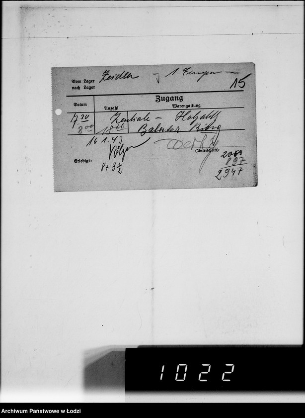 Obraz 20 z jednostki "Hermann Zeidler [rachunki za usługi transportowe dla Getta]"