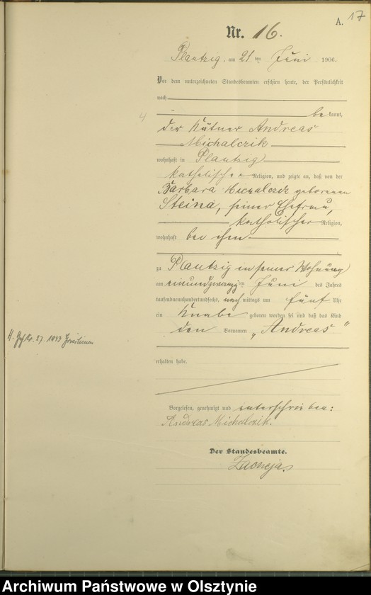 image.from.unit.number "Geburts-Haupt-Register Nr 1 - 33"