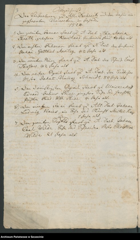 image.from.unit.number "Acta Generalia. Des Patrimonial Gerichts zu Döberitz [Dobrzyca] enthaltend die eingereichten Extracte aus den Kirchenbüchern wegen der seit den 1.sten Januar 1824. geborenen, gesorbenen und getrauten Personen. Bis 1846."