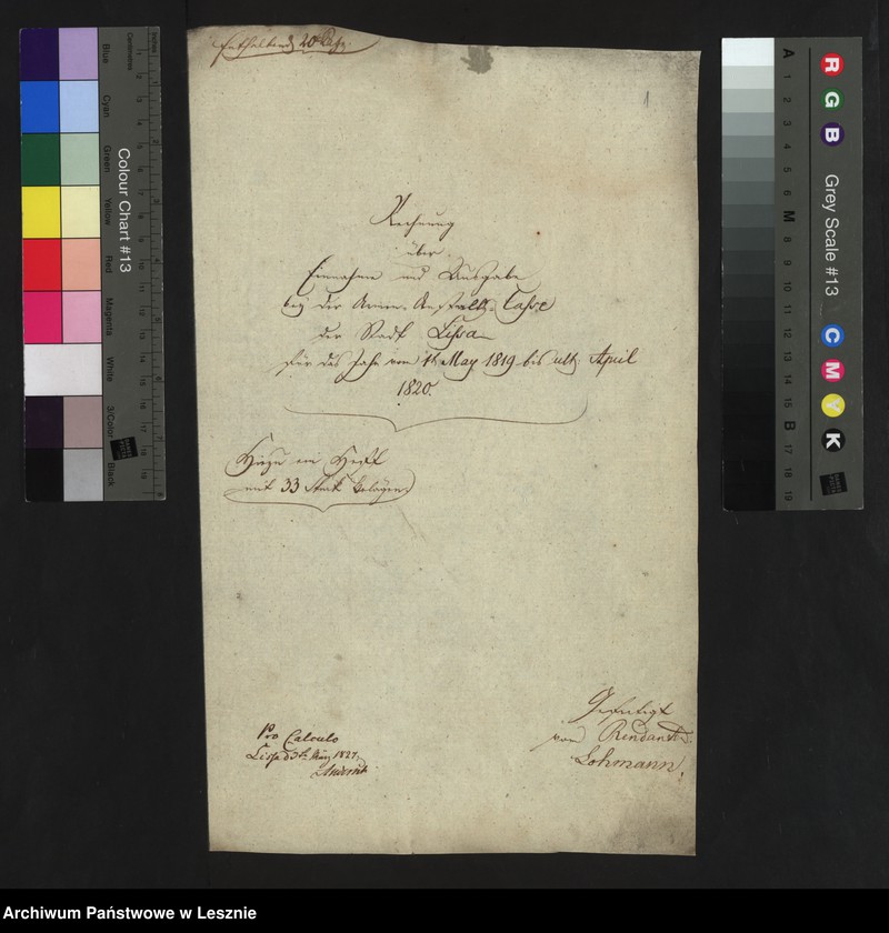 Obraz 4 z jednostki "[Rechnung über Einnahme und Ausgabe bei der Armenanstaltkasse der Stadt Lissa]"