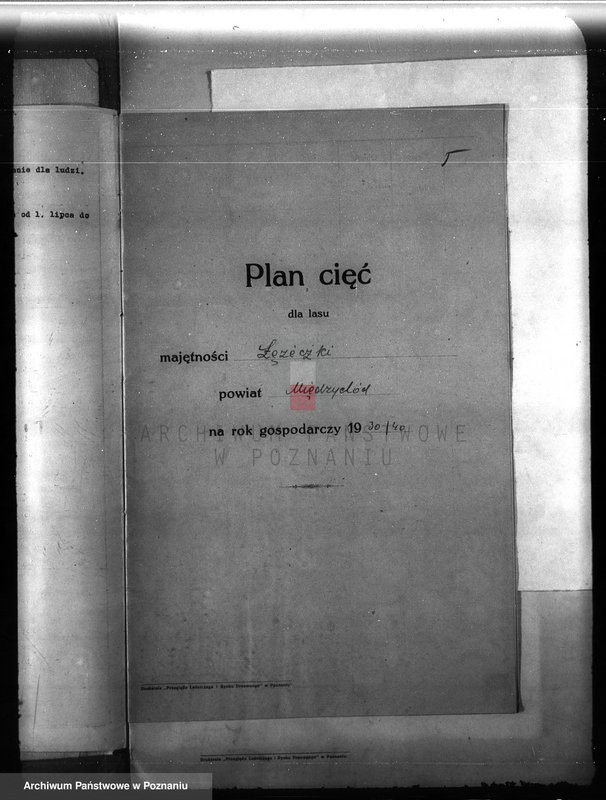 Obraz 10 z jednostki "Plan urządzenia gospodarstwa leśnego lasu majętności Łężeczki w powiecie międzychodzkim 1930-1939"