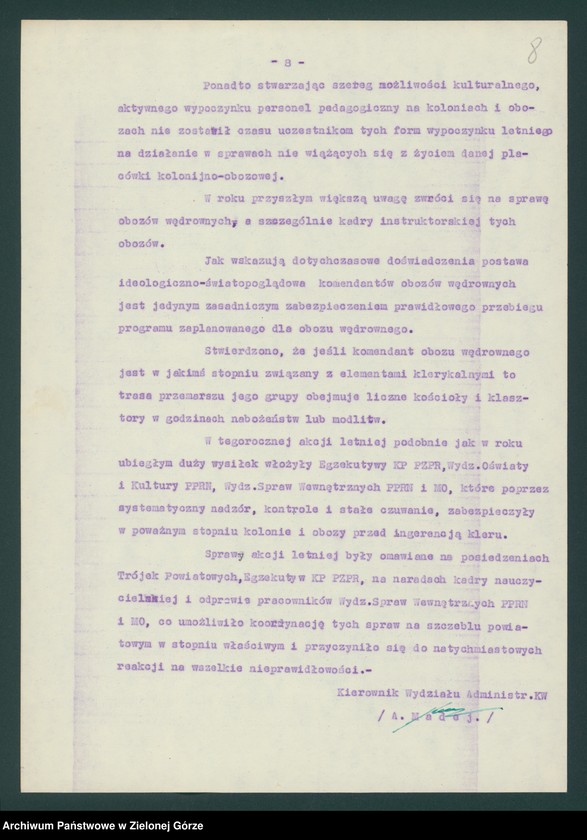 image.from.unit.number "Oceny Wydziału dotyczące świeckiego charakteru letniego wypoczynku młodzieży"