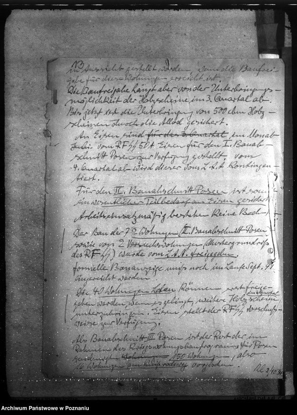 Obraz 17 z jednostki "Wohnungsfürsorge für Polizeiangehörige im Warthegau. Neubau: a) Erlasse, b) Schriftwechsel"