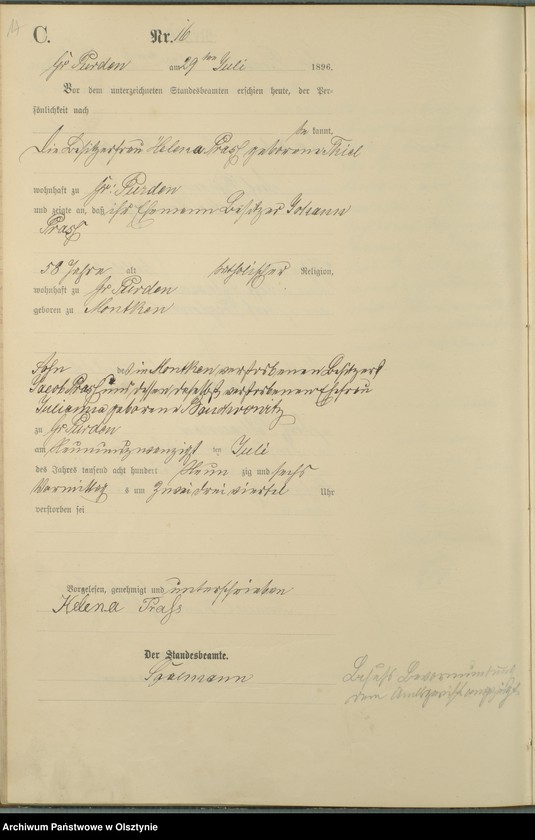 image.from.unit.number "Sterbe-Haupt-Register Nr 1 - 45"