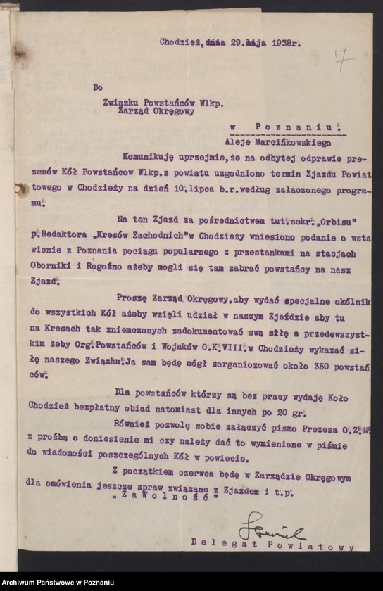 Obraz 10 z jednostki "Chodzież - akta delegata powiatowego."