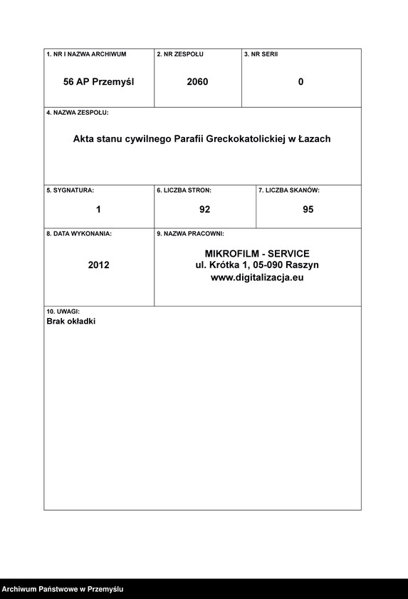 image.from.unit.number "Liber natorum […] pagi Łazy"