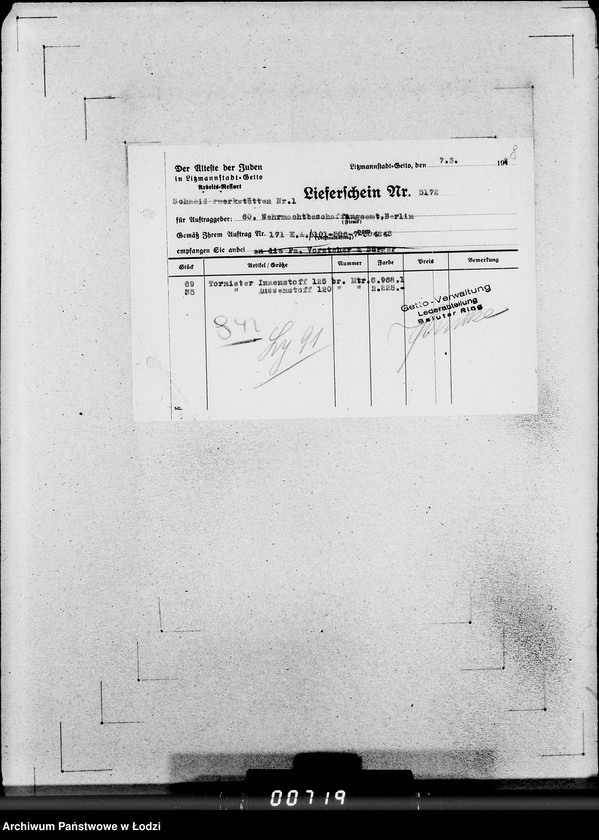 Obraz 12 z jednostki "306 Rucksack. Rücklieferung"