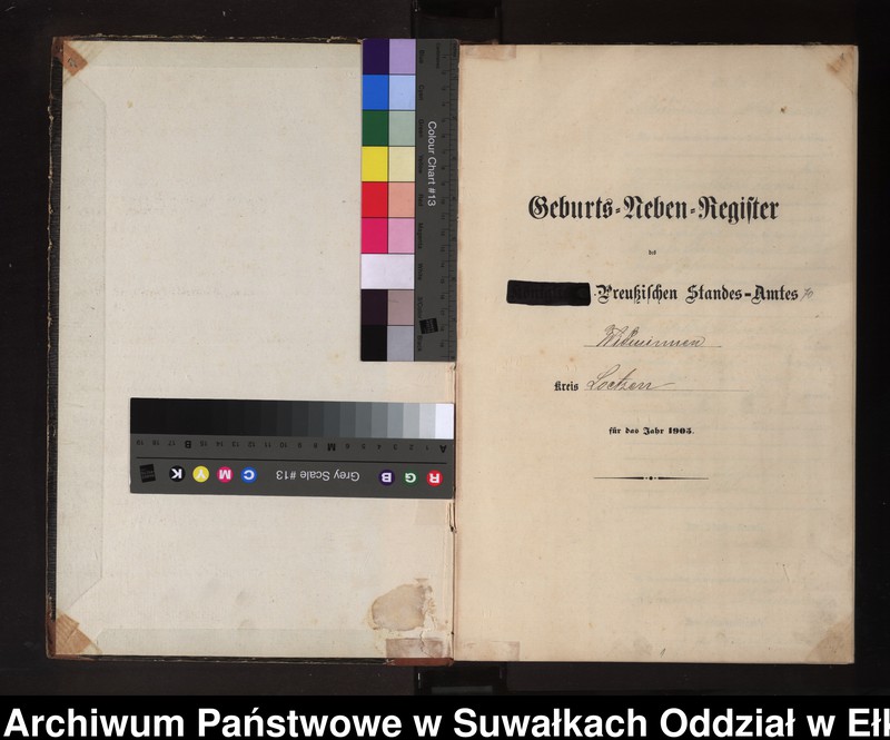 image.from.unit.number "Geburts-Neben-Register des Preussischen Standes-Amtes Widminnen Kreis Loetzen"