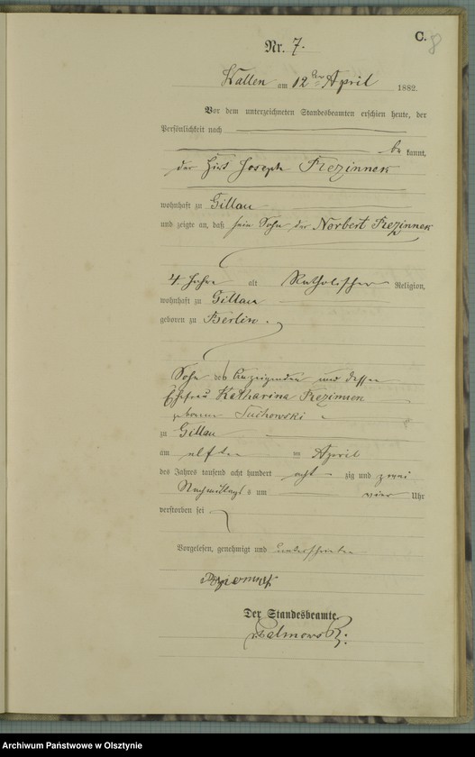 image.from.unit.number "Sterbe-Haupt-Register Nr 1 - 45"