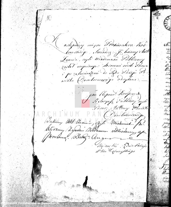 image.from.unit.number "Dowody do Akt Małżeństwa Gminy Wigierskiey od dnia 1 Maja 1814 Roku do dnia ostatniego Grudnia 1815 Roku."