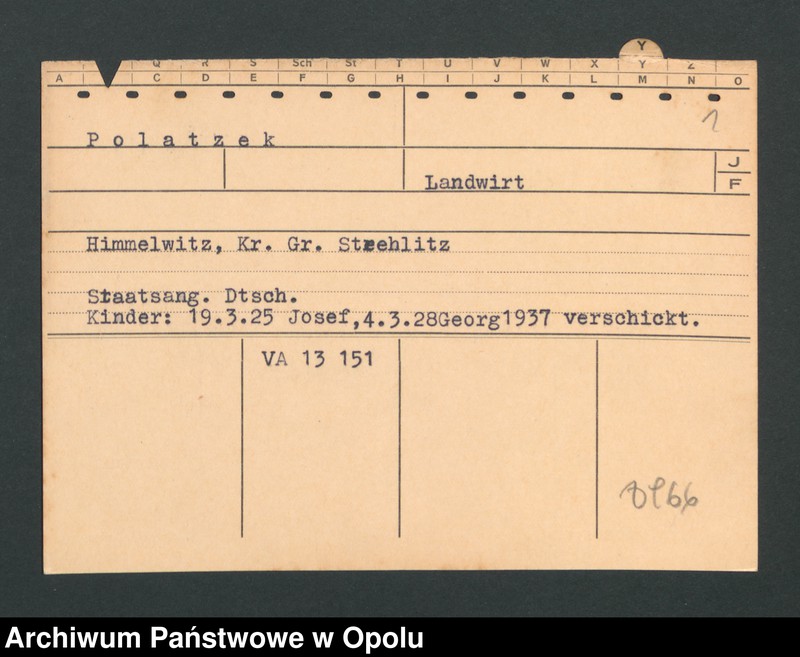 Obraz 3 z jednostki "[Polatzek, zam. Himmelwitz]"