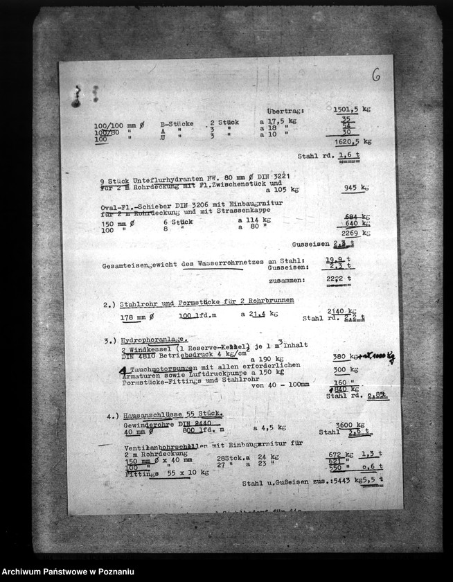 Obraz 12 z jednostki "Der Oberbürgermeister von Litzmannstadt. Finanzierungsbeihilfe "Am Wiesenhang". Wasserversorgung"