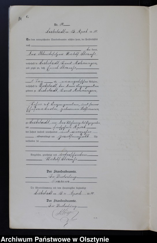 image.from.unit.number "Sterbe-Neben-Register Nr 1 - 62"