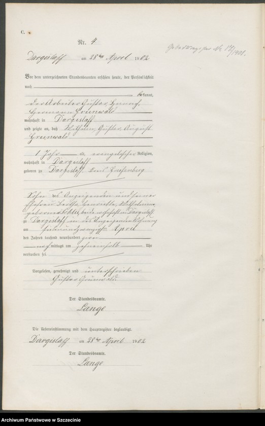 Obraz 7 z jednostki "Sterbe-Register (Neben-Register)"