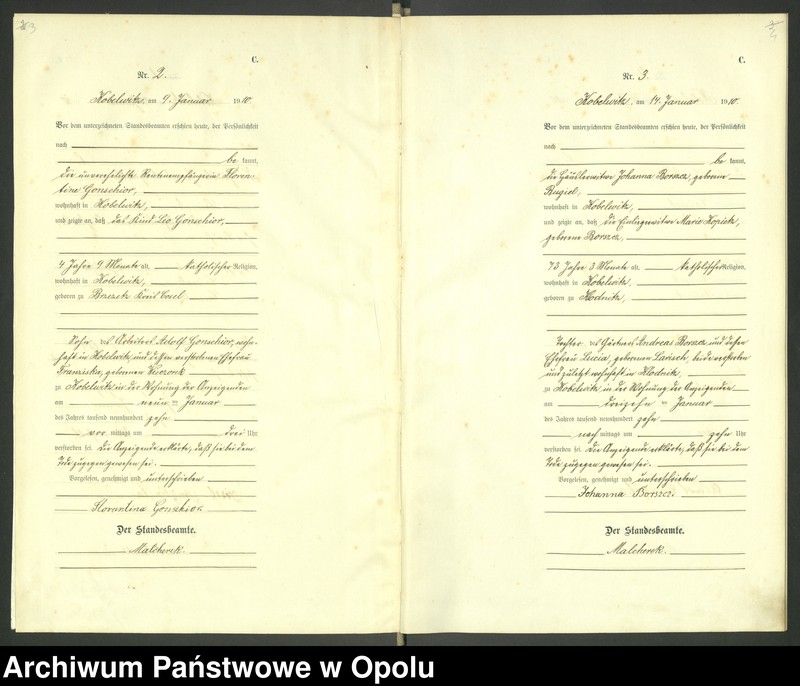 image.from.unit.number "Urząd Stanu Cywilnego Kobylice Księga Zgonów Rok 1910-1911"