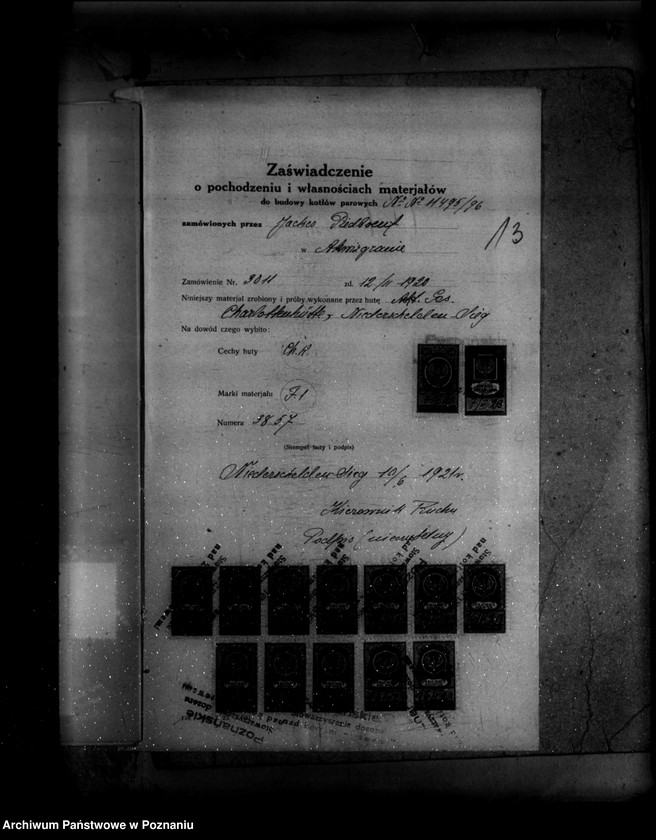 Obraz 19 z jednostki "Wielkopolska Huta Miedzi Rudnicze powiat poznański nr woj 124"