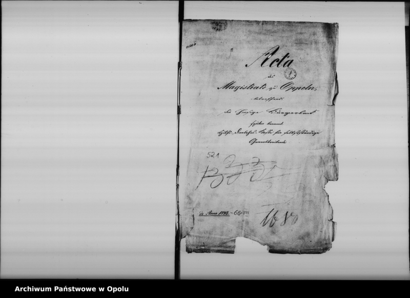 Obraz 5 z jednostki "Acta des Magistrats zu Oppeln betreffend die Hiesige Bürgerbank später benannt Hilfs - Darlehns - Kasse für selbständige Gewerbetreibende de Anno 1848 - 66"
