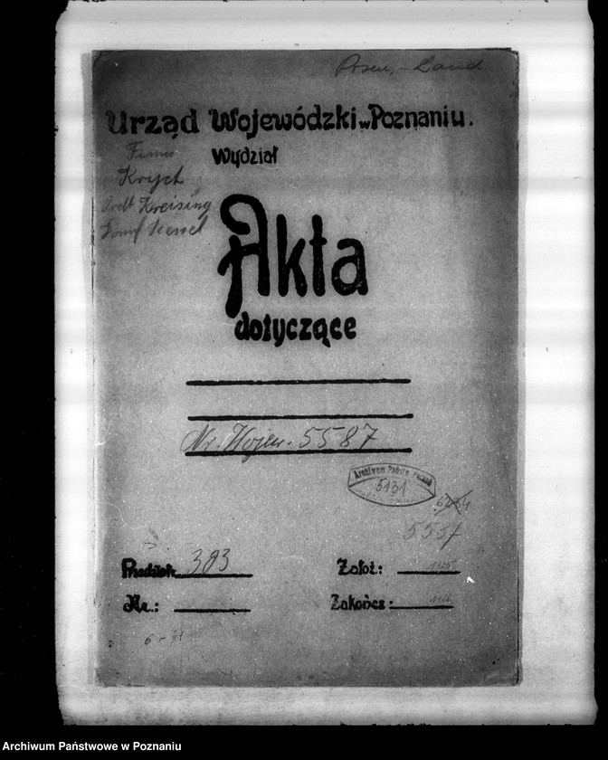 Obraz 4 z jednostki "Krzesiny powiat poznański własność Krych nr woj. kotła 5587"