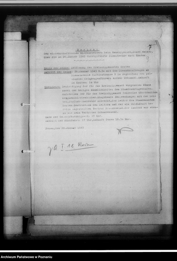 Obraz 12 z jednostki "[Korespondencja w sprawach organizacyjnych, sprawozdanie z działalności Kreissippenamt w Kościanie]"