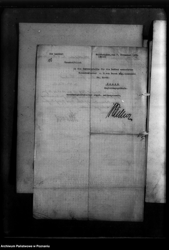 Obraz 14 z jednostki "Kreis Turek. Korespondencja w sprawie miejscowych Niemców, którzy zginęli w 1939 roku"