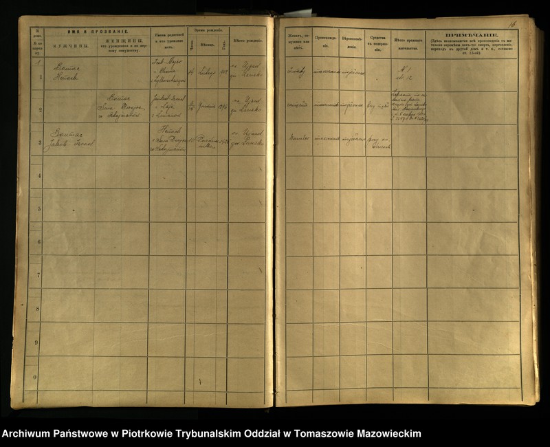 Obraz 13 z jednostki "[Księga ludności stałej miasta Brzezin tom I]"