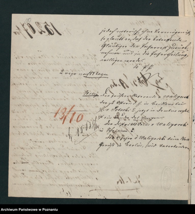 Obraz 13 z jednostki "A. betr. die Familie Waligorski Johann Miroslaus - Anastasius Wladimir"