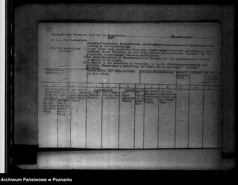 Obraz 18 z jednostki "Zahlenmässige Übersichten über das Medizinalpersonal. Ausbildung der Desinfektoren."