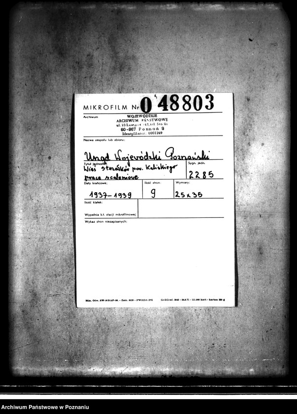 Obraz 2 z jednostki "Wieś Strzałków powiatu kaliskiego prace scaleniowe"