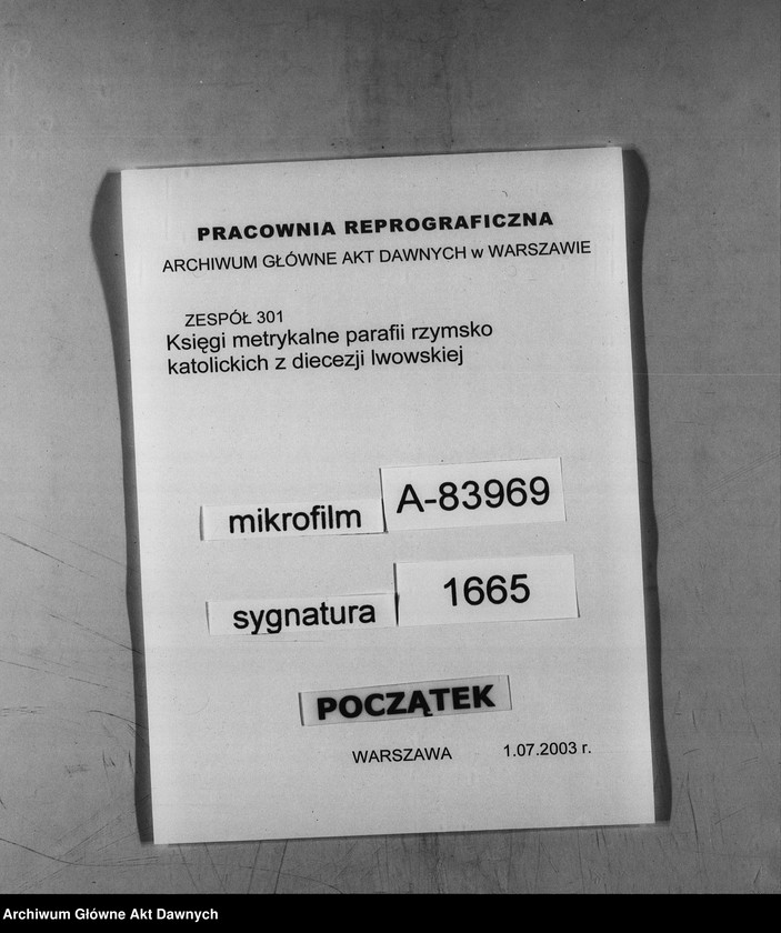 image.from.unit.number "Parafia: Dzików Stary. Dekanat: Lubaczów. Akta metrykalne urodzeń, ślubów i zgonów dla całej parafii."