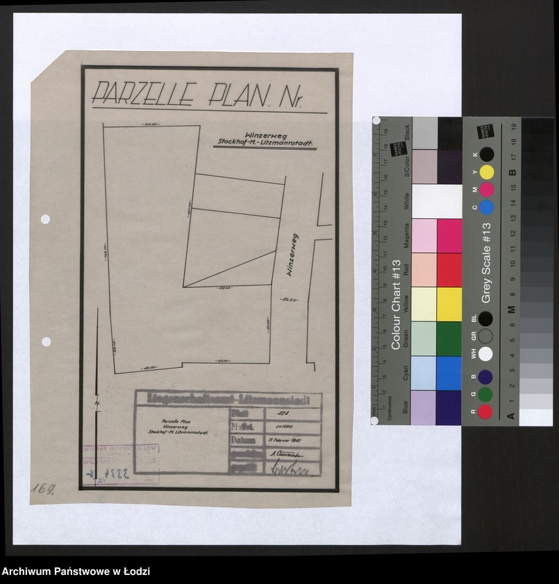 Obraz 2 z jednostki "Parzelle plan Nr. Winzerweg Stockhof-M.-Litzmannstadt"