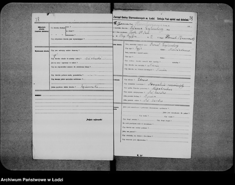 Obraz 19 z jednostki "Kwestionariusze sekcji pań"