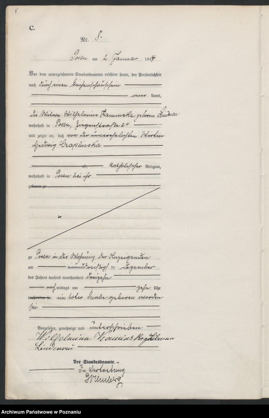 Obraz 10 z jednostki "Księga miejscowa zgonów tom I [Rejestr główny zgonów]"