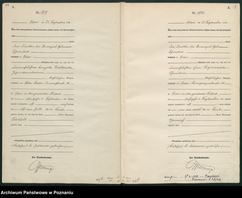 Obraz 12 z jednostki "Księga miejscowa urodzeń tom V [Rejestr główny urodzeń]"