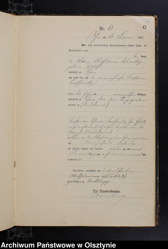 image.from.unit.number "Sterbe-Haupt-Register Nr 1 - 78"