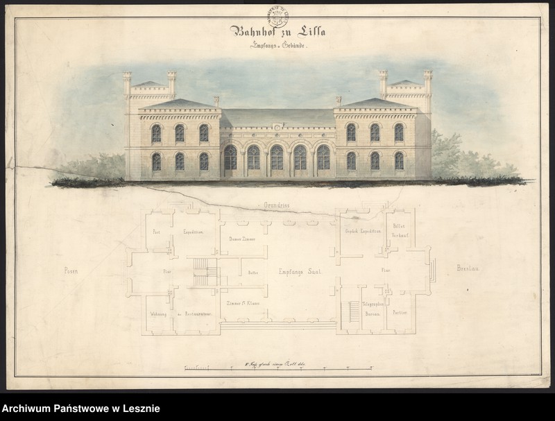 Obraz 2 z jednostki "Leszno miasto. Dokumentacja projektowa - dworzec kolejowy."