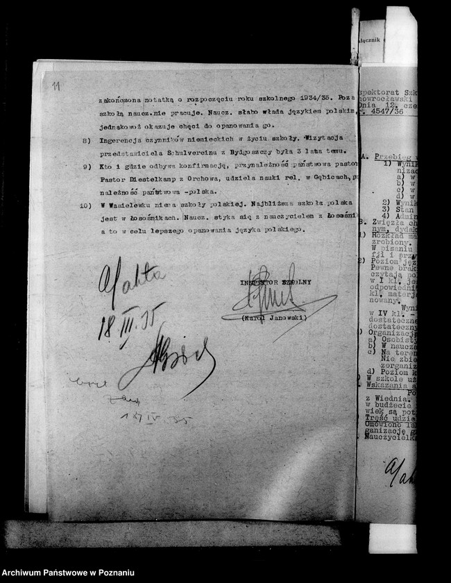 Obraz 15 z jednostki "Prywatna Szkoła Powszechna z niemieckim językiem nauczania Wasielewko powiat Mogilno"