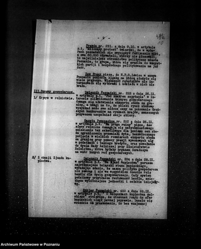 Obraz 14 z jednostki "Sprawozdania sytuacyjne za miesiąc październik 1929 /nr 31-32-33/"