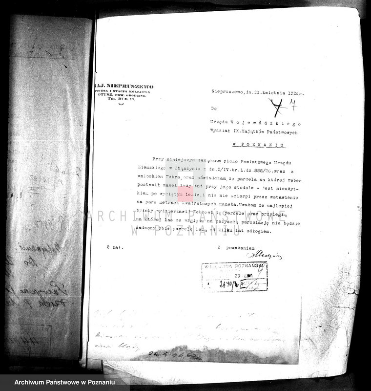 Obraz 11 z jednostki "Administracja majątku Niepruszewo"