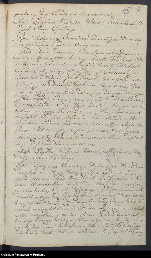 Obraz 17 z jednostki "Księga Aktów Urodzenia tudzież Księga Aktów Zejścia."