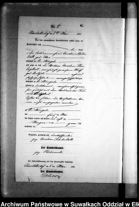 image.from.unit.number "Sterbe-Neben-Register des Preussischen Standes-Amtes Gr. Strengeln Kreis Angerburg"