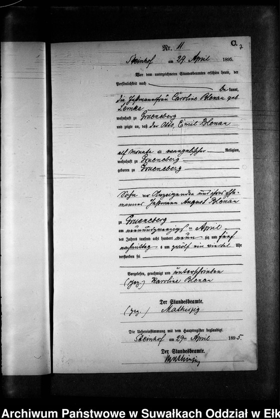 image.from.unit.number "Sterbe-Neben-Register des Preussischen Standes-Amtes Gr. Strengeln Kreis Angerburg"