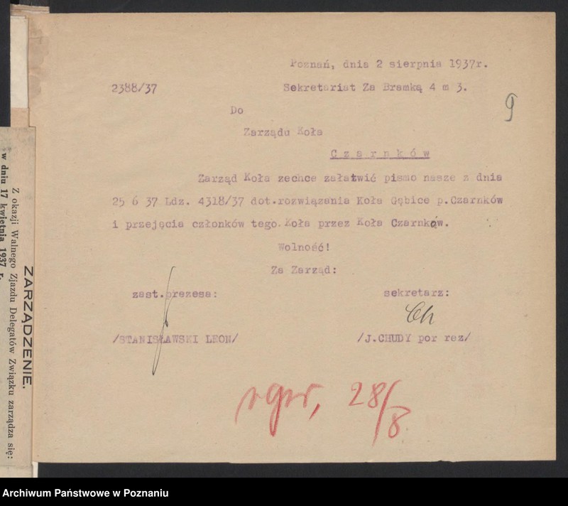 Obraz 14 z jednostki "Gębice, powiat Czarnków akta koła."