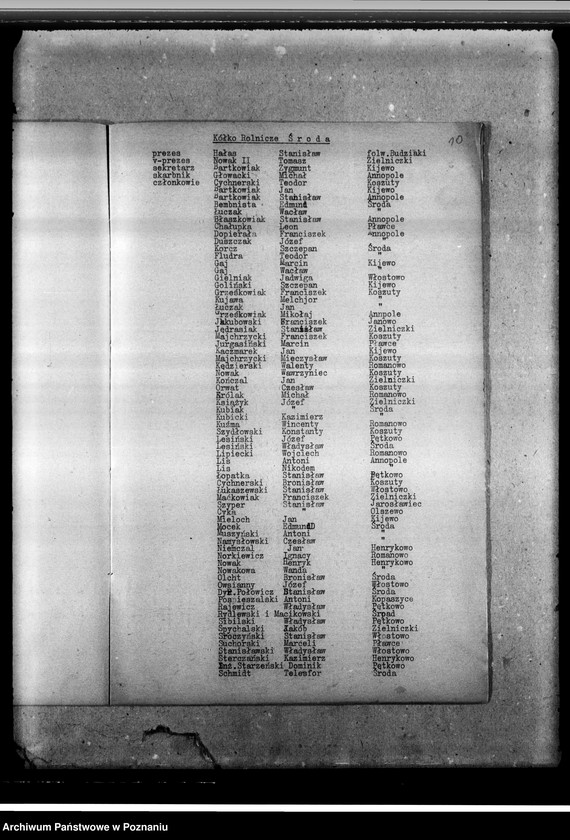 Obraz 15 z jednostki "Imienny spis członków kółek rolniczych powiatu Środa"
