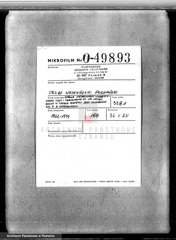 Obraz 2 z jednostki "Sprawa nieprawego wykarczowania lasu i zamiana go na użytek rolny w lasach majątku Dęby Szlacheckie własność P. J. Żeromskiego"