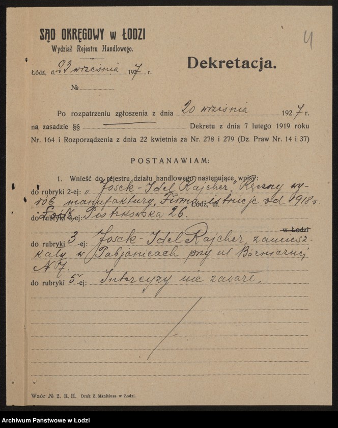 Obraz 6 z jednostki "Josek – Idel Rajcher- ręczny wyrób manufaktury"