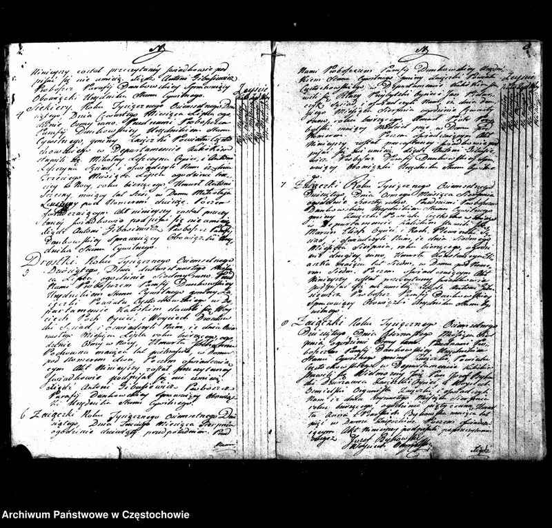 Obraz z jednostki "Akta zejścia parafii dankowskiej, powiatów wieluńskiego i częstochowskiego, spisane na rok 1810 - 1811"