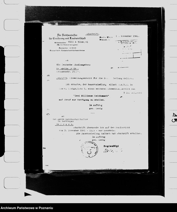 Obraz 18 z jednostki "Zapotrzebowanie pieniedzy na cele rolnictwa - Sonstiges"