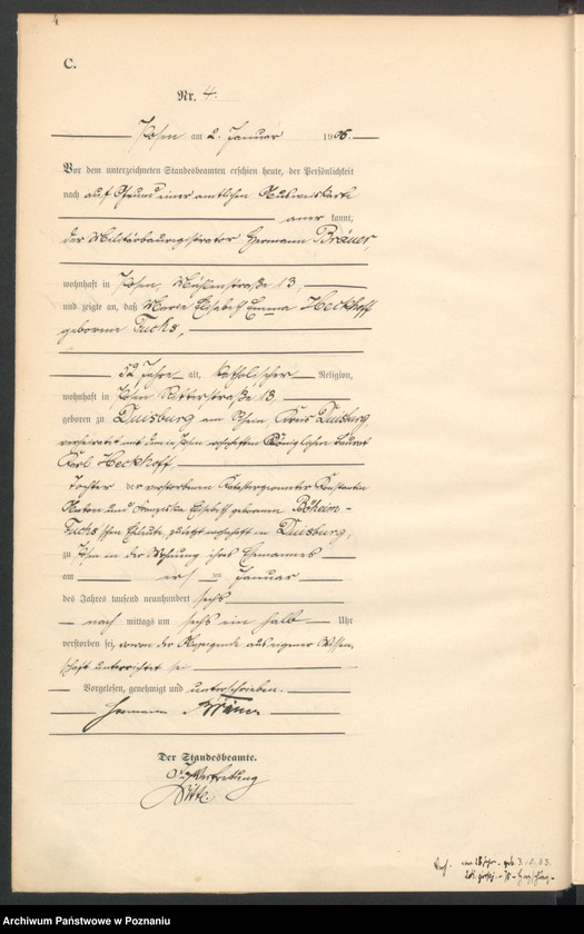 Obraz 6 z jednostki "Księga miejscowa zgonów tom I"