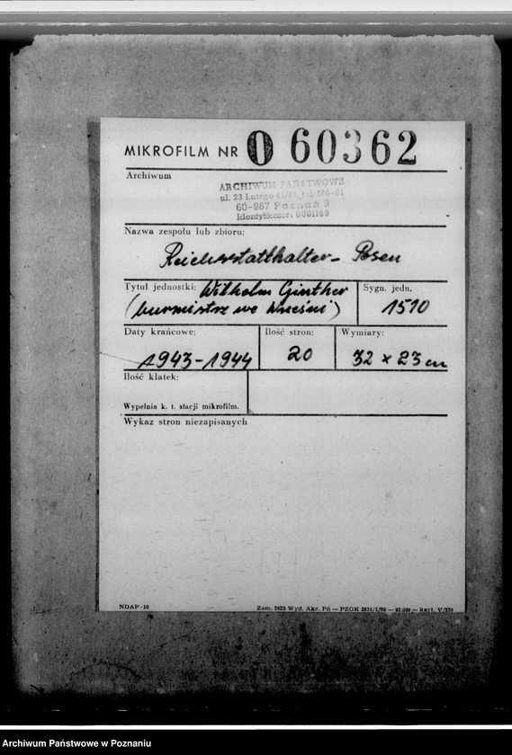 Obraz 2 z jednostki "Wilhelm, Günther - burmistrz we Wrześni"